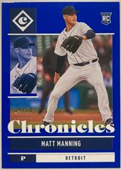 Matt Manning [Blue] #7 Baseball Cards 2022 Panini Chronicles Prices