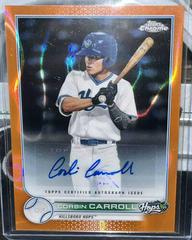 Corbin Carroll [Autograph Orange Lava Refractor] #PDC-73 Baseball Cards 2022 Topps Pro Debut Chrome Prices
