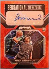 Amen Thompson [Choice Red] #SS-AME Basketball Cards 2023 Panini Prizm Draft Picks Sensational Signatures Prices