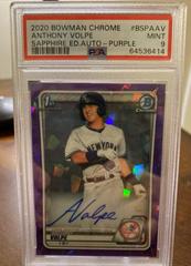Anthony Volpe [Purple] #BSPA-AV Baseball Cards 2020 Bowman Sapphire Autographs Prices