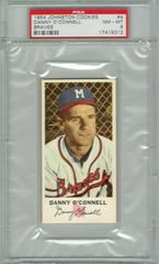 Danny O'Connell #4 Baseball Cards 1954 Johnston Cookies Braves Prices