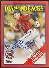 Corbin Carroll [Red] #88BAU-CCA Baseball Cards 2023 Topps Update 1988 Autographs Prices