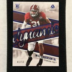 Will Anderson Jr. [Blue] #DR-14 Football Cards 2023 Panini Luminance Dynamic Rookies Prices