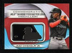 Jazz Chisholm Jr. [Red] #MLBL-JC Baseball Cards 2022 Topps MLB Logo Medallion Relics Prices