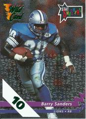 Barry Sanders [10 Stripe] #SS-1 Football Cards 1992 Wild Card Stat Smashers Prices