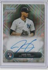 Luis Gil [Rose Gold] #RA-LG Baseball Cards 2022 Bowman Sterling Rookie Autographs Prices