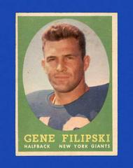 Gene Filipski #1 Football Cards 1958 Topps Prices