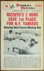 Rizzuto's 2 Runs #45 Baseball Cards 1960 NU Card Baseball Hi Lites Prices