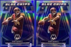 Sam Howell [Silver] #BC-5 Football Cards 2022 Panini Mosaic Blue Chips Prices