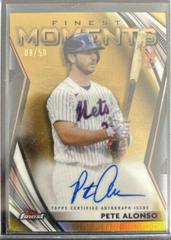 Pete Alonso [Gold Refractor] #FMA-PA Baseball Cards 2021 Topps Finest Moments Autographs Prices