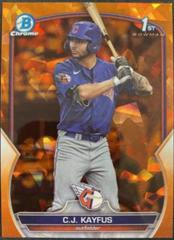 C.J. Kayfus [Orange Sapphire] #BDC-101 Baseball Cards 2023 Bowman Draft Chrome Sapphire Prices