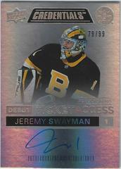 Jeremy Swayman Hockey Cards 2021 Upper Deck Credentials Debut Ticket Access Autographs Prices