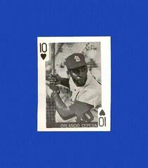 Orlando Cepeda [10 of Hearts] Baseball Cards 1969 Globe Imports Playing Cards Prices
