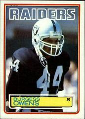 Burgess Owens Football Cards 1983 Topps Prices