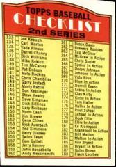 Checklist 133-263 #103 Baseball Cards 1972 O Pee Chee Prices