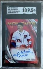 Juan Soto [Red Refractor] #FMA-JS Baseball Cards 2021 Topps Finest Moments Autographs Prices