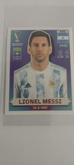 Lionel Messi #ARG20 Soccer Cards 2022 Panini World Cup Qatar Stickers US Edition Prices