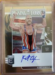 Kurt Angle / Baron Corbin [Gold] #5 Wrestling Cards 2023 Donruss Elite WWE Passing the Torch Signature Prices