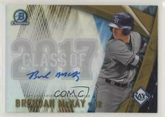 Brendan McKay [Gold Refractor] Baseball Cards 2017 Bowman Draft Class of Autographs Prices