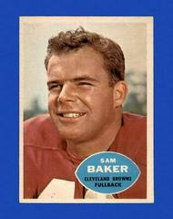 Sam Baker Football Cards 1960 Topps Prices