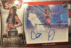 Cora Jade [Red Wave Prizm] Wrestling Cards 2022 Panini Select WWE Ringside Action Signatures Prices