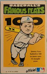 Jimmie Foxx #16 Baseball Cards 1972 Fleer Famous Feats Prices