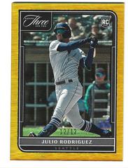 Julio Rodriguez [Holo Gold] #125 Baseball Cards 2022 Panini Three and Two Prices