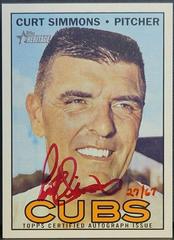 Curt Simmons [Red Ink] Baseball Cards 2016 Topps Heritage Real One Autographs Prices