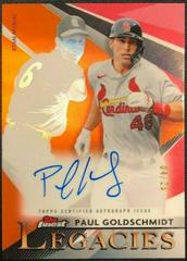 Paul Goldschmidt [Orange Refractor] Baseball Cards 2021 Topps Finest Legacies Autographs Prices
