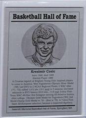 Kresimir Cosic Basketball Cards 1986 Hall of Fame Metallic Prices
