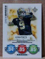 Drew Brees [Code Card] #N/A Football Cards 2010 Topps Attax Prices
