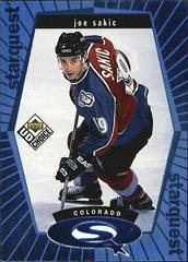 Joe Sakic [Blue] Hockey Cards 1998 UD Choice Starquest Prices