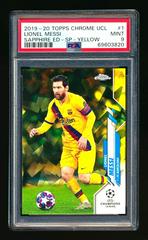 Lionel Messi [SP Yellow] Soccer Cards 2019 Topps Chrome UEFA Champions League Sapphire Prices
