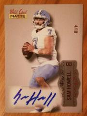 Sam Howell [Silver Red Foil] #MB-A Football Cards 2022 Wild Card Matte Autographs Prices