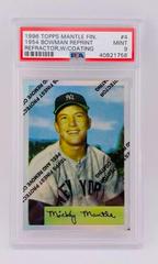 1954 Bowman Reprint [Refractor,w/ Coating] #4 Baseball Cards 1996 Topps Mantle Finest Prices