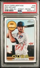 Kris Bryant [Red Ink] #KB Baseball Cards 2018 Topps Heritage Real One Autographs Prices