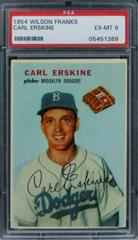 Carl Erskine Baseball Cards 1954 Wilson Franks Prices