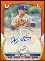 Nick Nastrini [Orange] #PPA-NN Baseball Cards 2023 Bowman Paper Prospect Autographs Prices