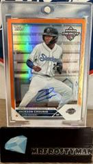 Jackson Chourio [Autograph Orange] #PD-40 Baseball Cards 2023 Topps Pro Debut Prices