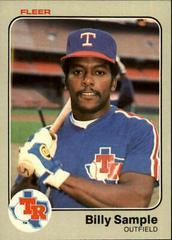 Billy Sample #577 Baseball Cards 1983 Fleer Prices
