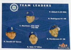 Seattle Mariners Team Leaders [Checklist] Baseball Cards 2001 Fleer Tradition Prices