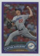 Clayton Kershaw [Purple Refractor] #107 Baseball Cards 2011 Topps Chrome Prices