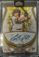 Corbin Carroll [Gold Trim] Baseball Cards 2023 Topps Chrome Black Ivory Autographs Prices