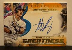 Anthony Rizzo [Orange] Baseball Cards 2023 Topps Inception Dawn of Greatness Autographs Prices