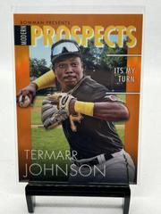 Termarr Johnson [Orange] Baseball Cards 2023 Bowman Modern Prospects Prices