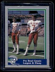 Pro Bowl Greats [Largent & Elway] Football Cards 1989 Pacific Steve Largent Prices