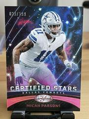 Micah Parsons [Pink] #CS-1 Football Cards 2023 Panini Certified Stars Prices