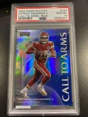 Patrick Mahomes II [Blue] #CA3 Football Cards 2020 Panini Playoff Call to Arms Prices