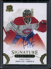 Carey Price Hockey Cards 2020 Upper Deck The Cup Signature Renditions Prices