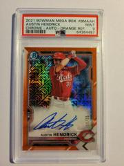 Austin Hendrick [Orange Refractor] #BMA-AH Baseball Cards 2021 Bowman Chrome Mega Box Mojo Autographs Prices